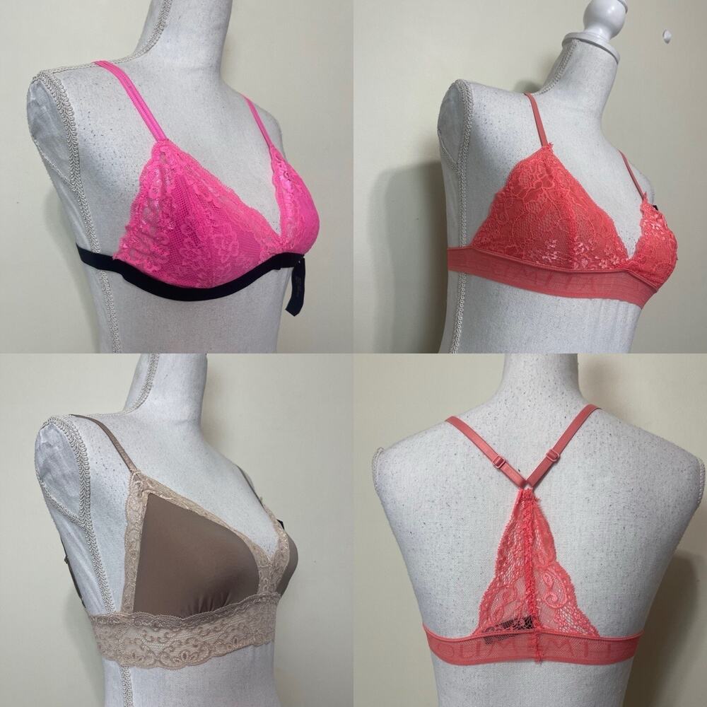 3 Youmita Women Lace Bralette Sexy Bra Floral Lingerie Sleepwear Night Top SMALL